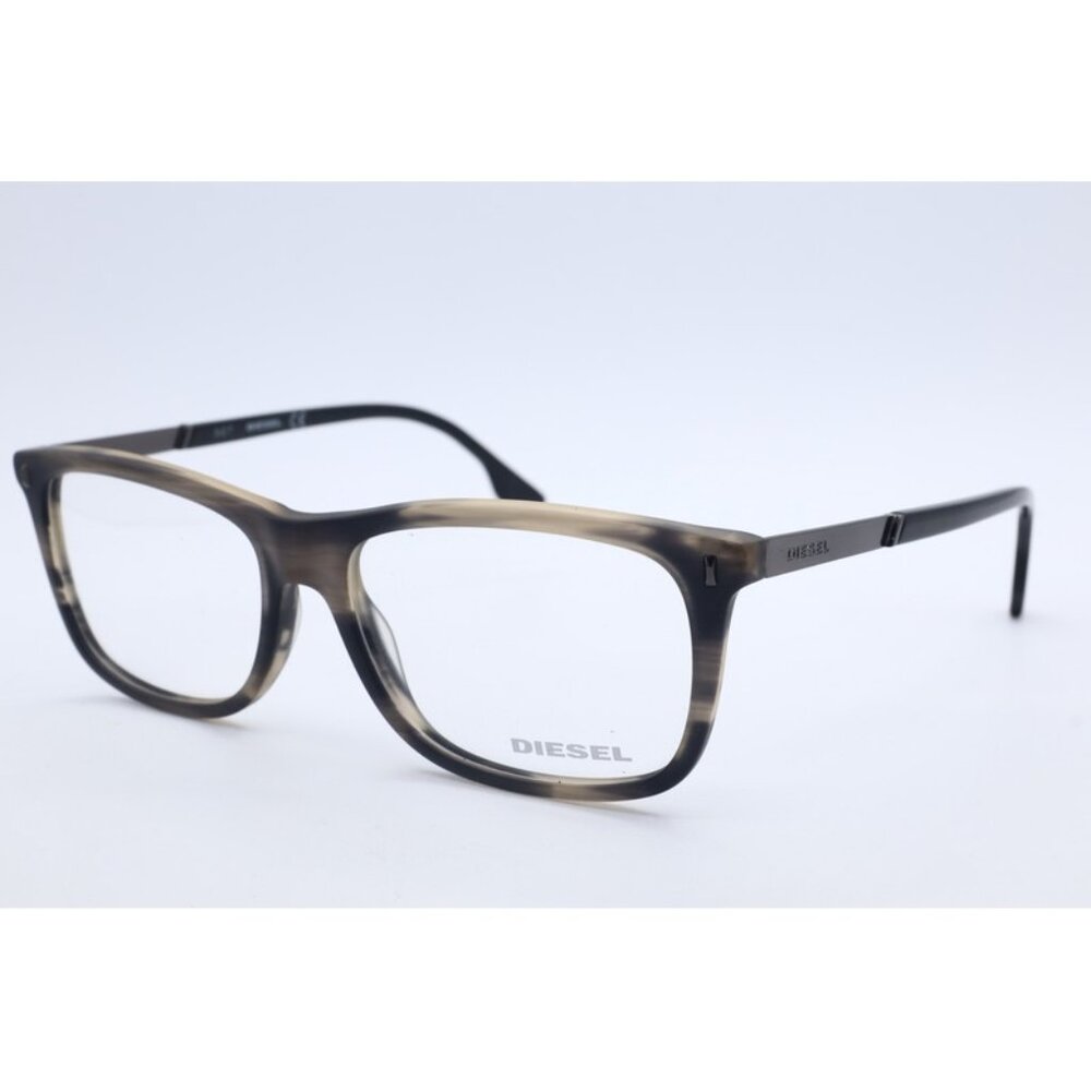 Diesel DL 5199 Cool. 005 Rectangle Light Tortoise Eyeglasses Clear Lenses 55mm